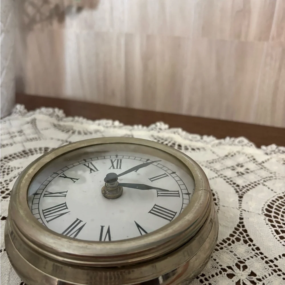 Classic Silver Plated Brass Pocket Watch Wall Clock
